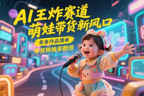 AI王炸赛道，萌娃带货新风口，条条作品爆单，带货转换率翻倍，核心逻辑拆解-华夏圈