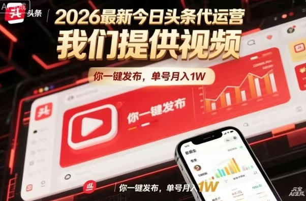 今日头条躺賺模式，你9我1，操作简单，一键发布，单机日入数百，长期合作【揭秘】-华夏圈