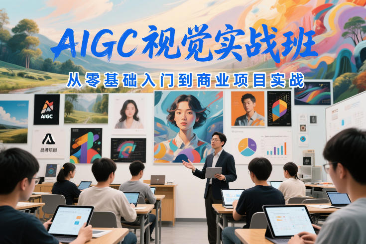AIGC视觉实战班，从零基础入门到商业项目实战-华夏圈