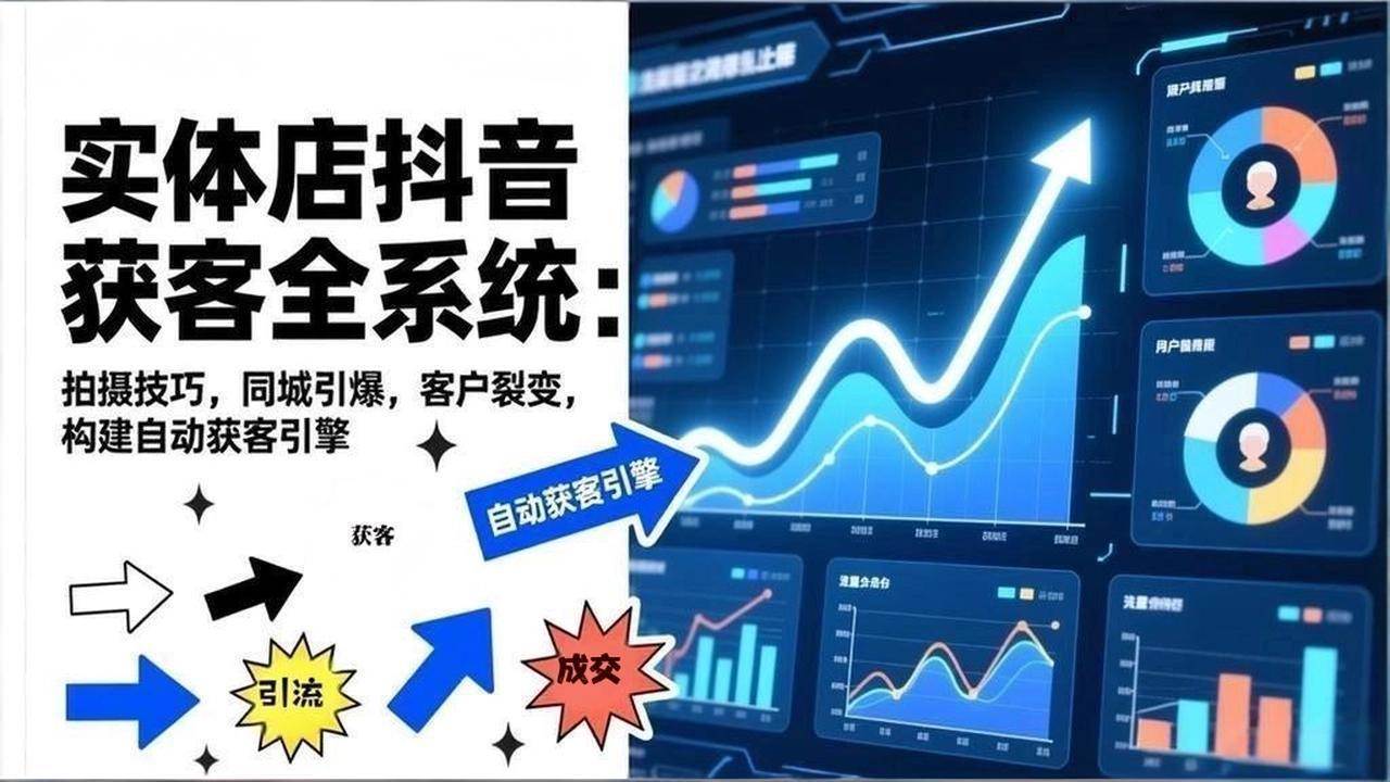 （17090期）2026实体店抖音获客全系统：拍摄技巧，同城引爆，客户裂变，构建自动获客引擎-华夏圈