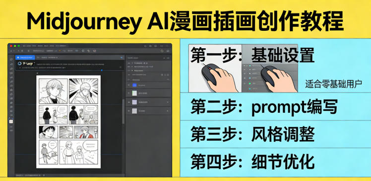 利用Midjourney AI人工智能轻松创作漫画插画教程，零基础创作完整漫画插画-华夏圈