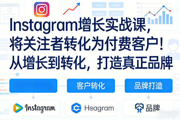 Instagram增长实战课，将关注者转化为付费客户！从增长到转化，打造真正品牌（双语字幕）-华夏圈