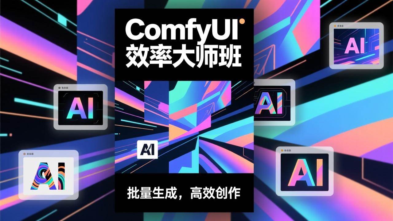 （17107期）ComfyUI效率大师班：工作流搭建，批量生成，将个人AI出图效率提升5-10倍，月接单收入1-3万-华夏圈