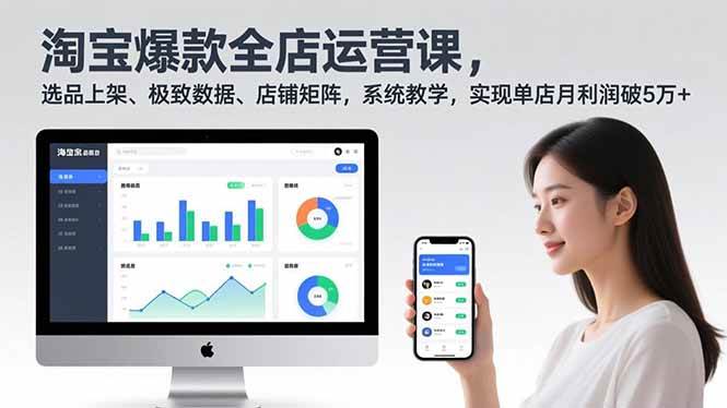 （16928期）淘宝爆款全店运营课2.0，选品上架、极致数据、店铺矩阵，系统教学，实现单店月利润破5万+-华夏圈