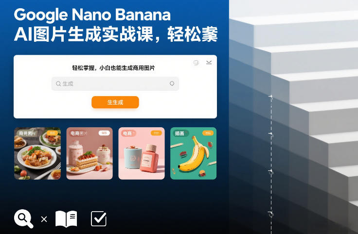 Google Nano Banana AI图片生成实战课，轻松掌握，小白也能生成商用图片-华夏圈
