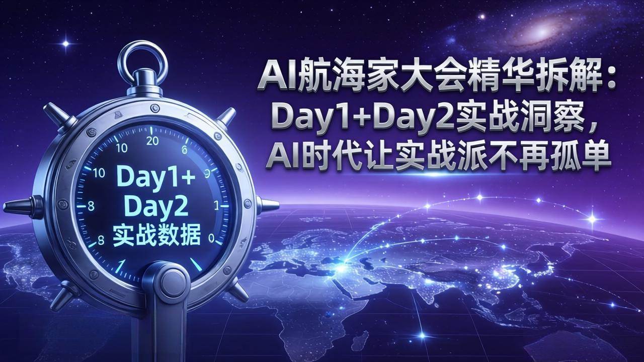 （17867期）AI航海家大会精华拆解：Day1+Day2实战洞察，AI时代让实战派不再孤单-华夏圈