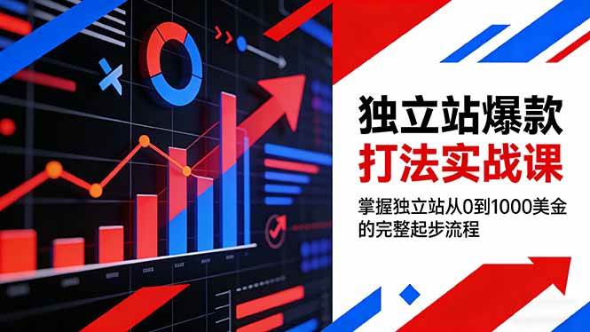 （17322期）独立站爆款打法实战课，掌握独立站从0到1000美金的完整起步流程-华夏圈