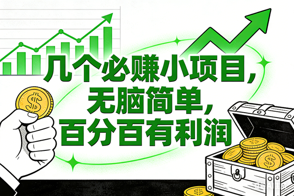 （16939期）6个必赚小项目，无脑简单，百分百有利润，副业首选，日入200+-华夏圈