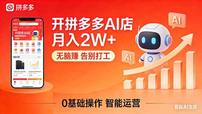 （17947期）开一家拼多多AI店，月入2W+，无脑赚，告别打工，附SOP手册-华夏圈