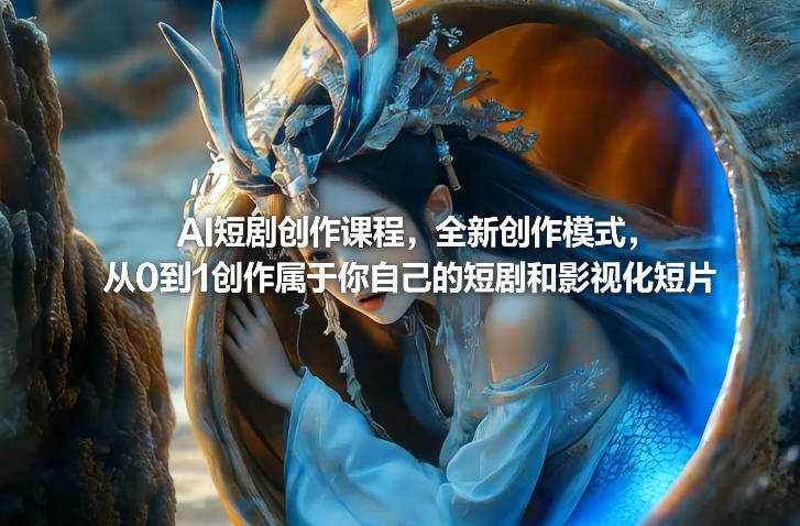 AI短剧创作课程，全新创作模式，从0到1创作属于你自己的短剧和影视化短片-华夏圈