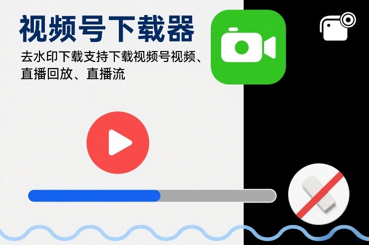 视频号下载器，去水印下载，支持下载视频号视频、直播回放、直播流-华夏圈