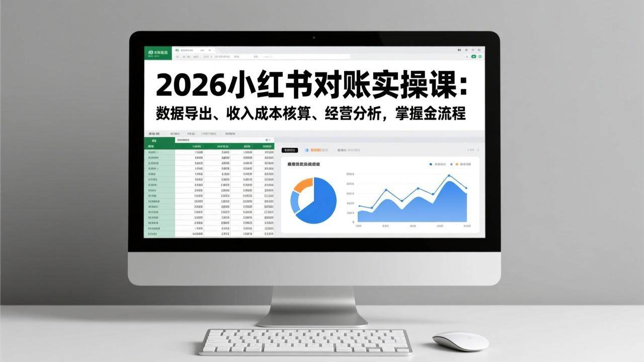 （17071期）2026小红书对账实操课：数据导出、收入成本核算、经营分析，掌握全流程-华夏圈