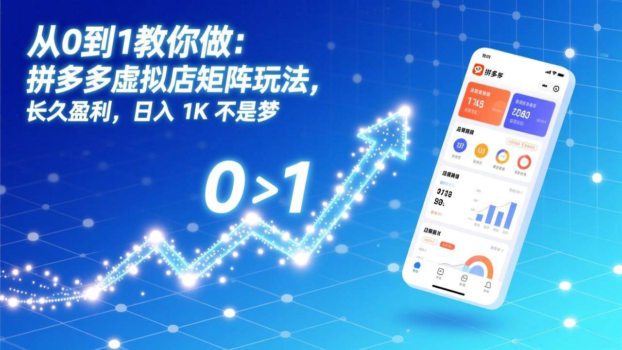（17205期）从0到1教你做：拼多多虚拟店矩阵玩法，长久盈利，日入 1K 不是梦-华夏圈