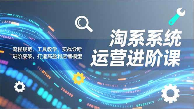 （16927期）淘系系统运营进阶课2.0，流程规范、工具教学、实战诊断，进阶突破，打造高盈利店铺模型-华夏圈