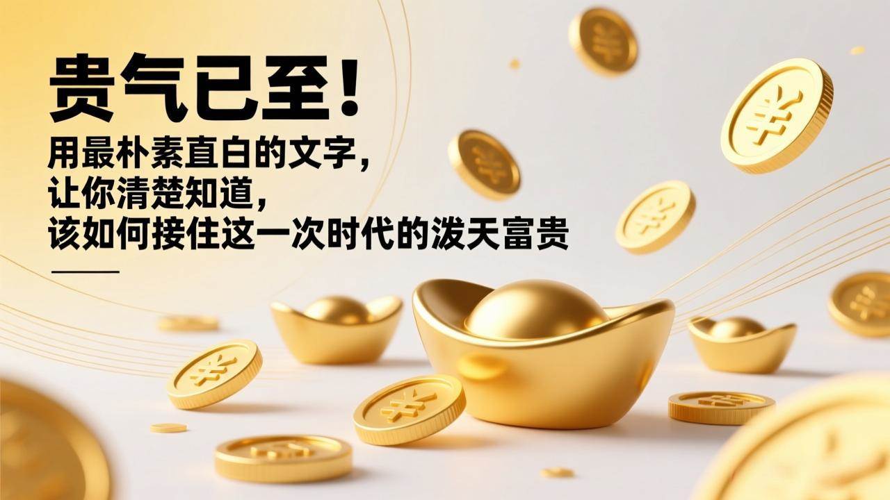 （17049期）付费文章：贵气已至！用最朴素直白的文字，让你清楚知道，该如何接住这一次时代的泼天富贵-华夏圈
