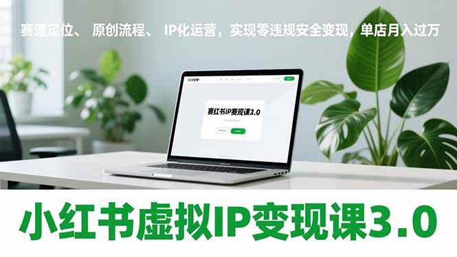 （17029期）小红书虚拟IP变现课3.0，赛道定位、原创流程、IP化运营，实现零违规安全变现，单店月入过万-华夏圈