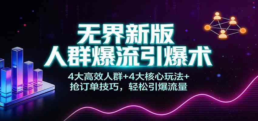 无界新版人群爆流引爆术：4大高效人群+4大核心玩法+抢订单技巧，轻松引爆流量-华夏圈
