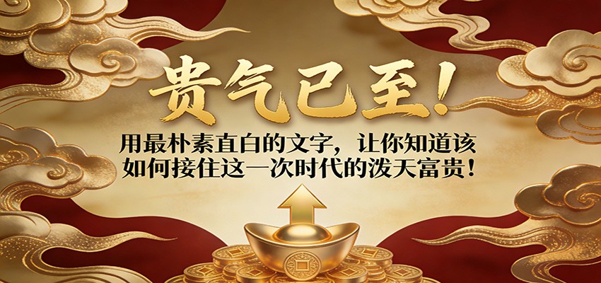 付费文章：贵气已至！用最朴素直白的文字，让你知道该如何接住这一次时代的泼天富贵！-华夏圈