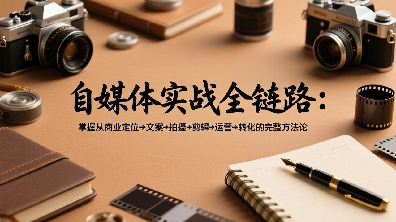 （17586期）自媒体实战全链路：掌握从商业定位→文案→拍摄→剪辑→运营→转化的完整方法论-华夏圈