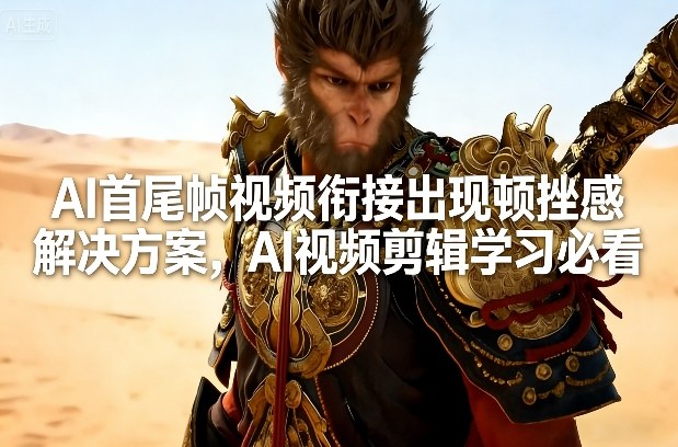 AI首尾帧视频衔接出现顿挫感解决方案，AI视频剪辑学习必看-华夏圈