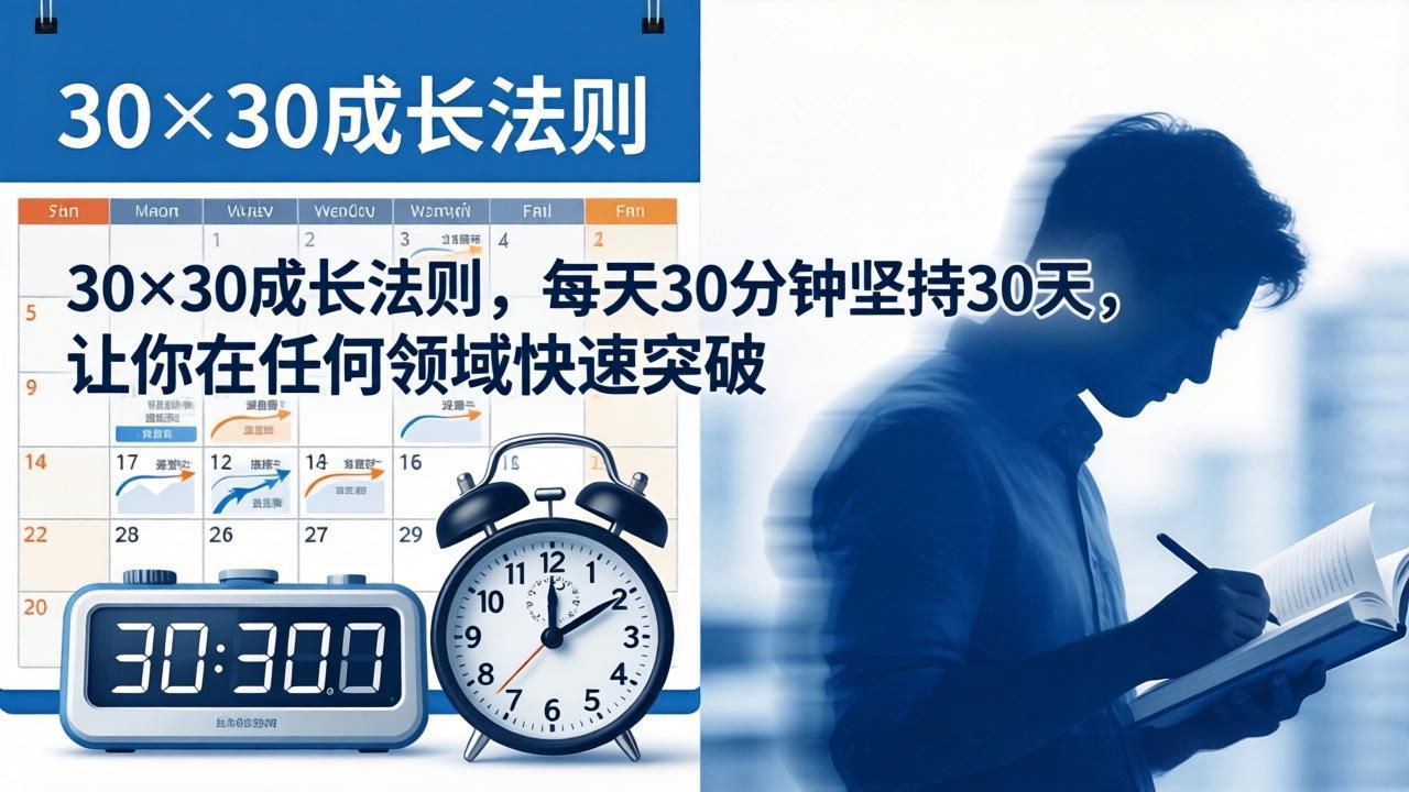 付费文章：30×30成长法则，每天30分钟坚持30天，让你在任何领域快速突破-华夏圈