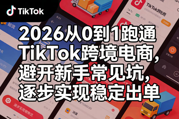 2026从0到1跑通TikTok跨境电商，避开新手常见坑，逐步实现稳定出单-华夏圈