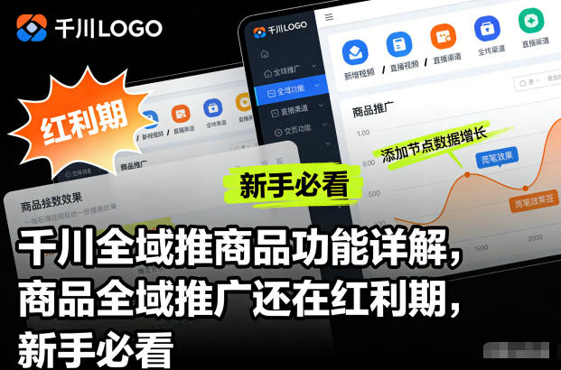 千川全域推商品功能详解，商品全域推广还在红利期，新手必看-华夏圈