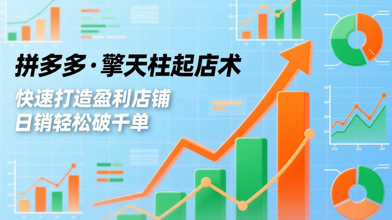 （17715期）拼多多·擎天柱起店术3.0(更新)，爆流布局、利润起飞、不断流，快速打造盈利店铺，日销破千单-华夏圈