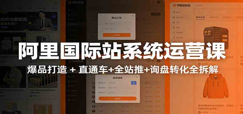 阿里国际站运营实战课：从店铺布局到TOP10旺铺，数据化运营，推广全攻略-华夏圈