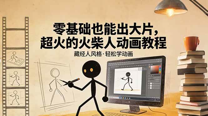 （17464期）零基础也能出大片，超火的火柴人动画教程（藏经人风格）-华夏圈