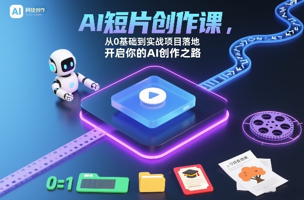 AI短片创作课，从0基础到实战项目落地，开启你的AI创作之路（更新）-华夏圈