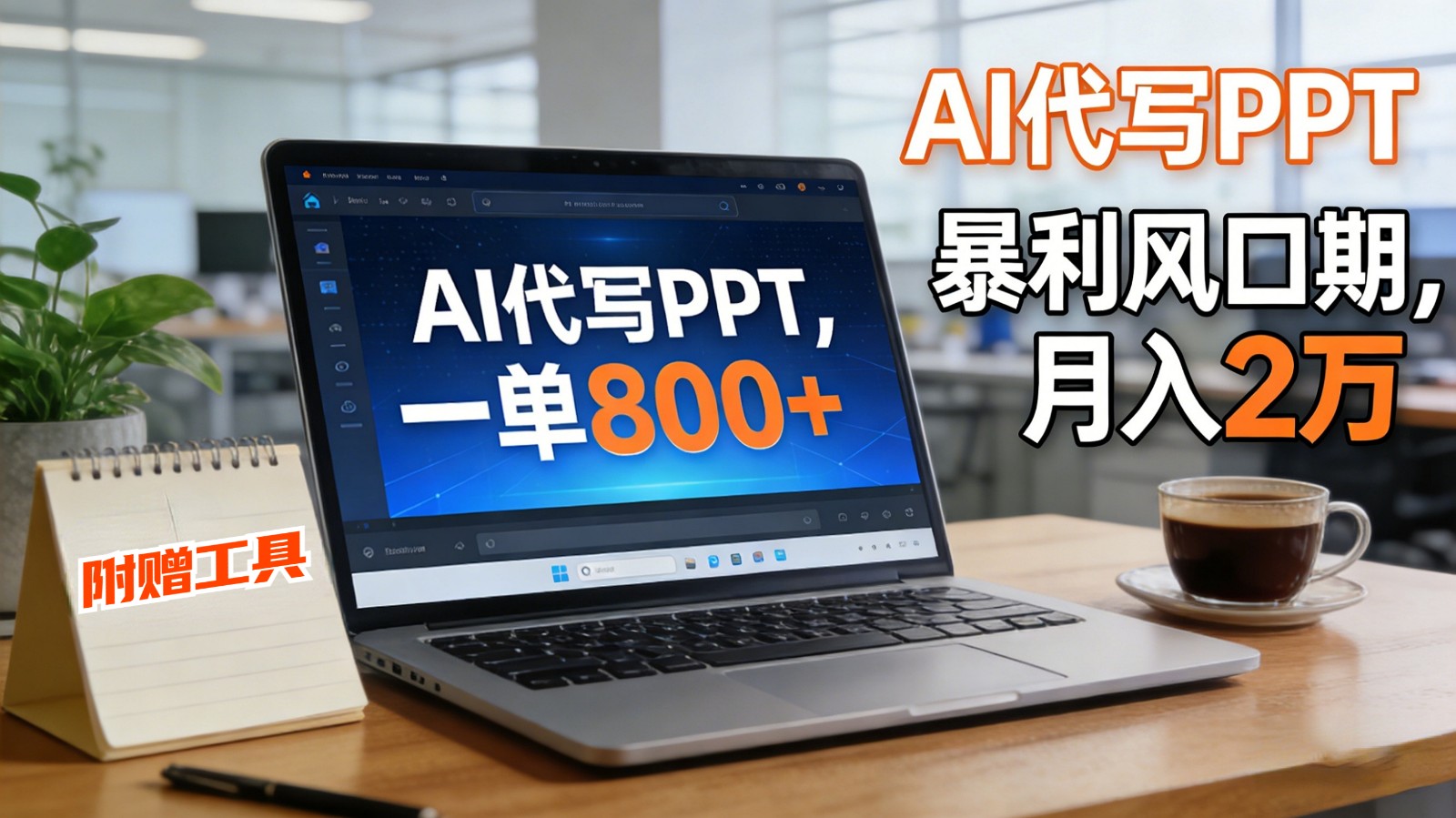 AI 代写做 PPT！一单狂赚 800+，风口期月入 2 万（工具 + 提示词直接送）-华夏圈