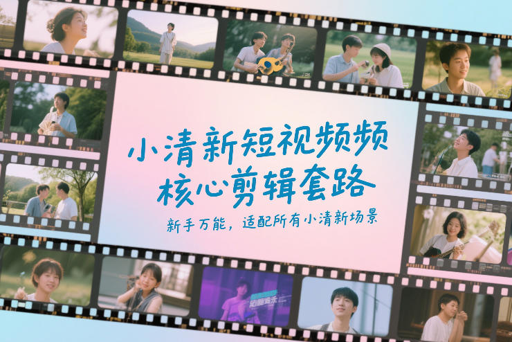 小清新短视频核心剪辑套路，新手万能，适配所有小清新场景-华夏圈