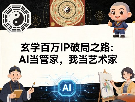 玄学百万IP破局之路：AI当管家，我当艺术家-华夏圈