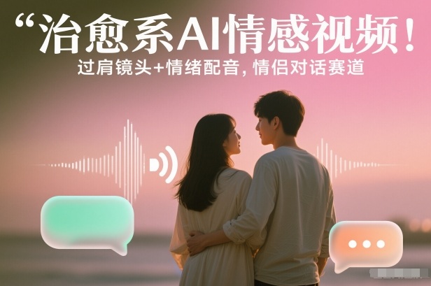 治愈系AI情感视频！过肩镜头+情绪配音，情侣对话赛道-华夏圈