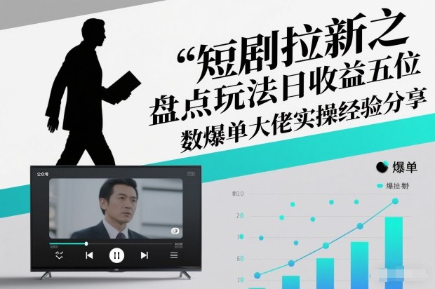短剧拉新之盘点玩法日收益五位数爆单大佬实操经验分享 短剧拉新之盘点类简单粗暴的玩法全流程实操课，小白也能轻松做-华夏圈