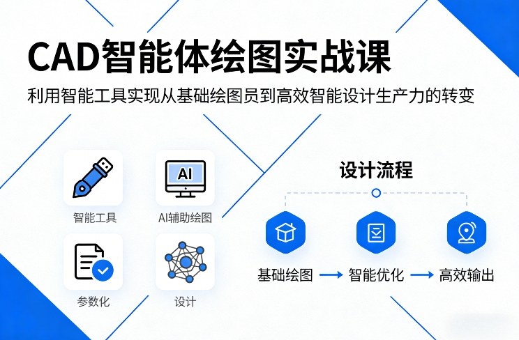 CAD智能体绘图实战课，利用智能工具，实现从基础绘图员到高效智能设计生产力的转变-华夏圈
