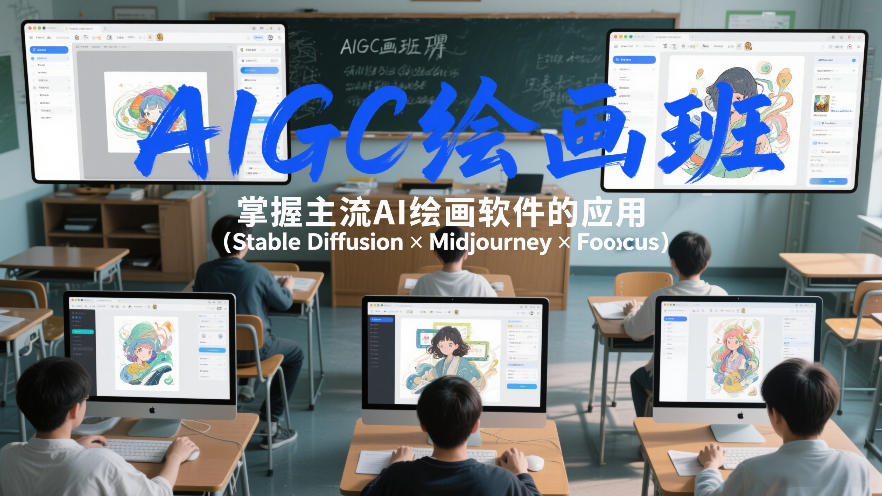 AIGC绘画班，掌握主流Ai绘画软件的应用（Stable Diffusion x Midjourney x Fooocus）-华夏圈