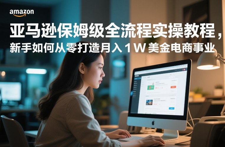 亚马逊保姆级全流程实操教程，新手如何从零打造月入1W美金电商事业-华夏圈
