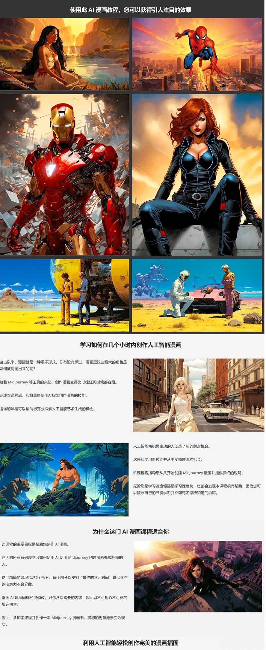 （17299期）Midjourney AI漫画创作课，脚本构思、人物设计、排版合成，零基础创作完整漫画或系列插画-华夏圈