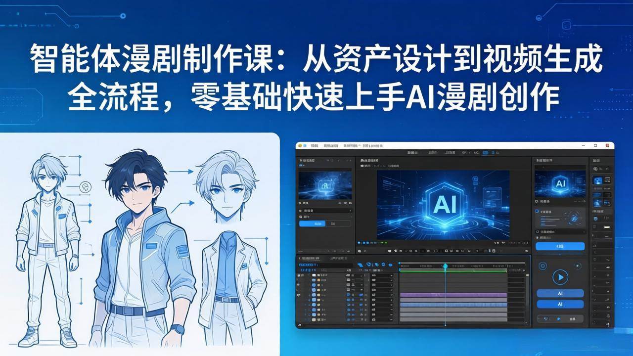 （17709期）智能体漫剧制作课：从资产设计到视频生成全流程，零基础快速上手AI漫剧创作-华夏圈