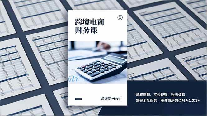 （17036期）跨境电商财务课，核算逻辑、平台规则、账务处理，掌握全盘账务，胜任高薪岗位月入1.5万+-华夏圈