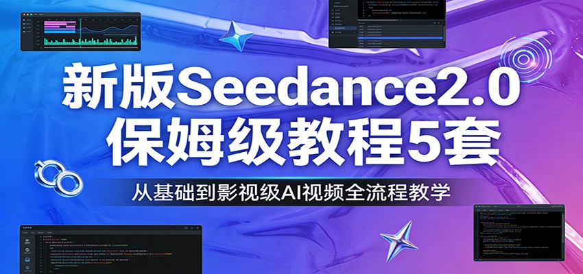 新版Seedance2.0保姆级教程5套：从基础到影视级AI视频全流程教学-华夏圈