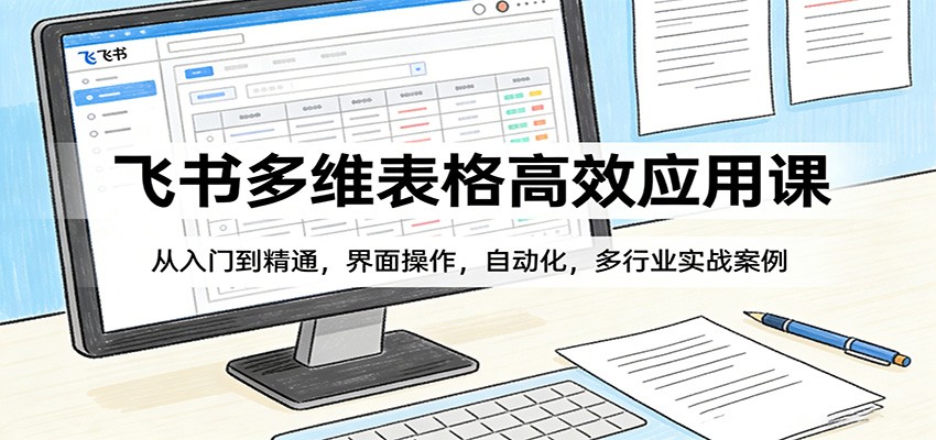 飞书多维表格高效应用课：从入门到精通，界面操作，自动化，多行业实战案例-华夏圈
