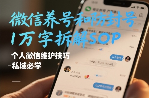微信养号和防封号1万字拆解SOP，个人微信维护技巧，私域必学【文档】-华夏圈