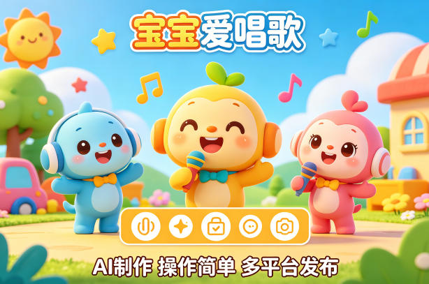 AI制作儿歌动画短视频，可多平台发布，操作简单好上手-华夏圈