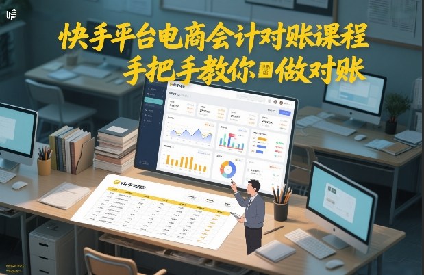 快手平台电商会计对账课程，手把手教你做对账-华夏圈