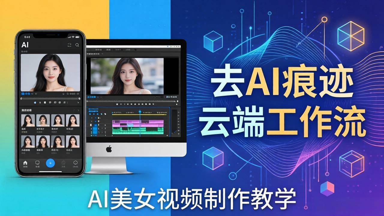（17928期）AI美女视频制作教学：去AI痕迹，云端工作流出图，手机电脑均可，不需要配置-华夏圈