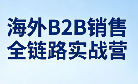 雨哥·海外B2B销售全链路实战营