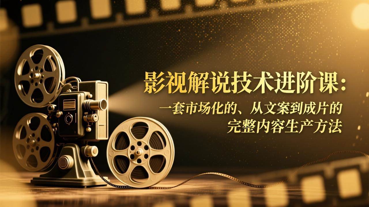 （17185期）影视解说技术进阶课：一套市场化的、从文案到成片的完整内容生产方法-华夏圈